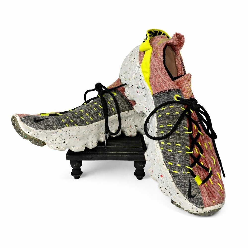 Nike Women's Space Hippie 04 - Lemon Venom This is Trash Fly Knit CD3476-700 7.5